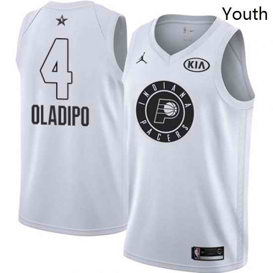 Youth Nike Jordan Indiana Pacers 4 Victor Oladipo Swingman White 2018 All Star Game NBA Jersey